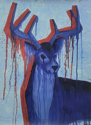Deer | Oil on Paper