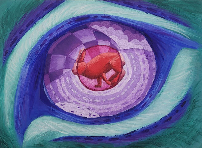 Lynx and Snow Hare | Oil on Canvas